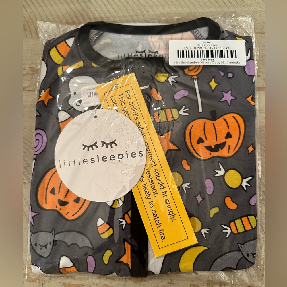 NWT Little Sleepies Halloween Zippy 6-12 months